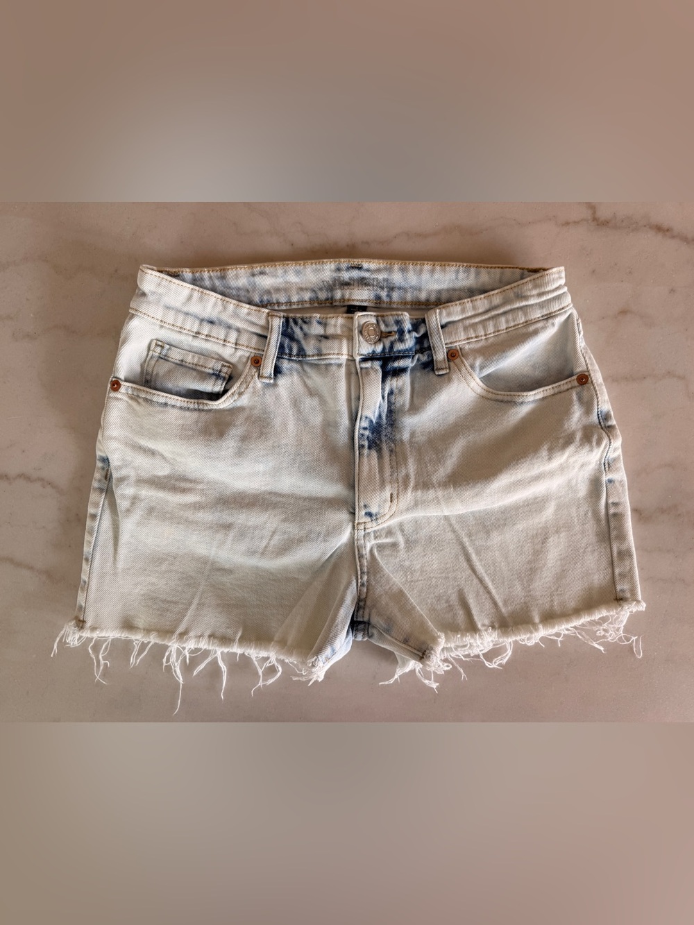 wild fable Light Blue Frayed Hem Denim Shorts